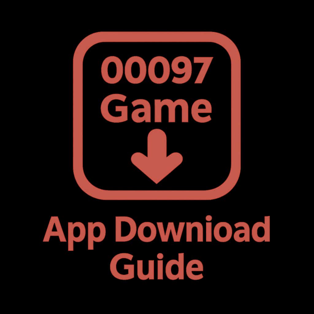 A badge design for the 00097 Game App Download Guide.