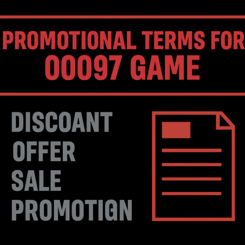 An educational diagram detailing the promotional terms for 00097 Game.