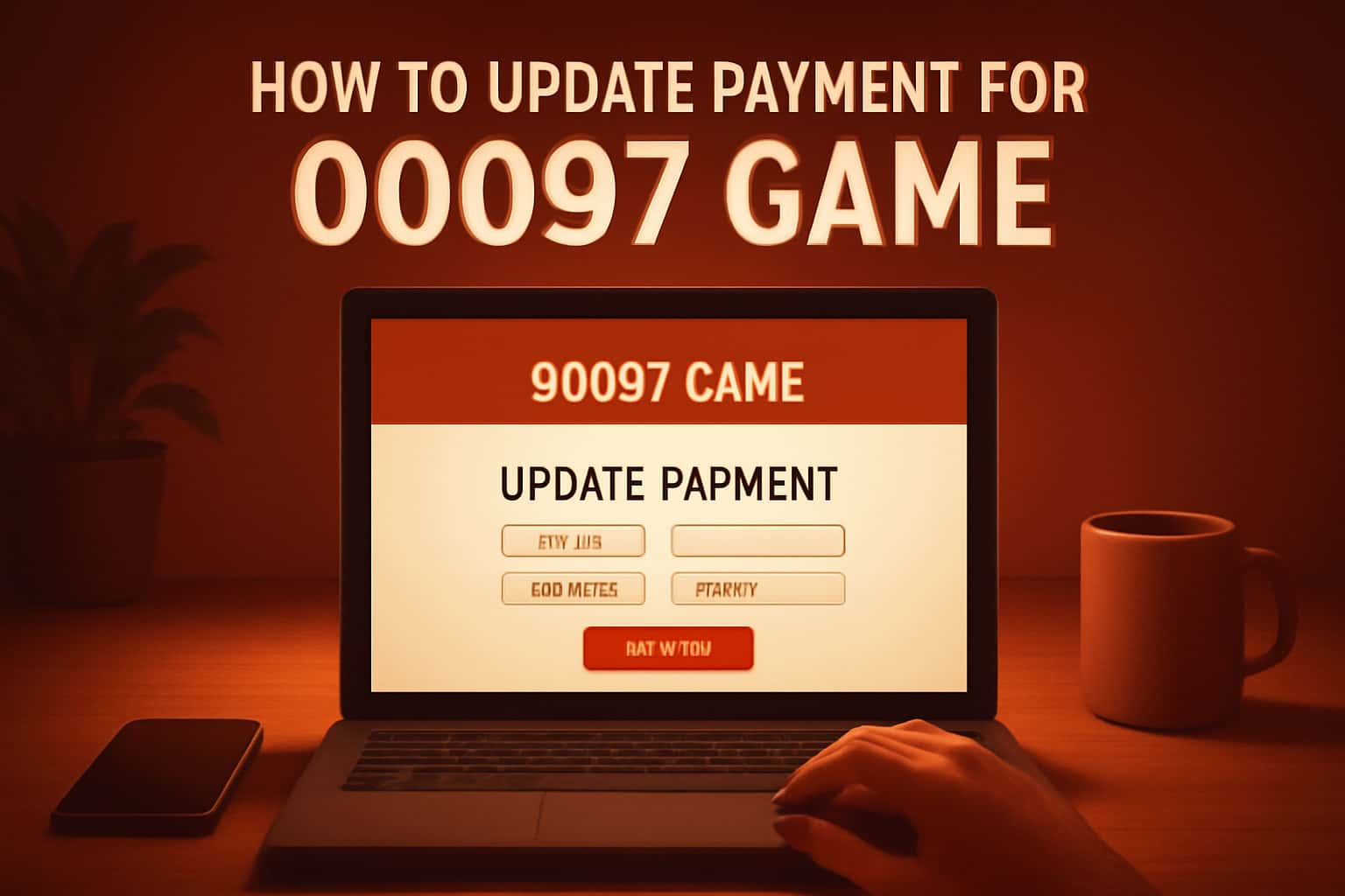 An informative graphic illustrating the process of updating payment for the 00097 Game.