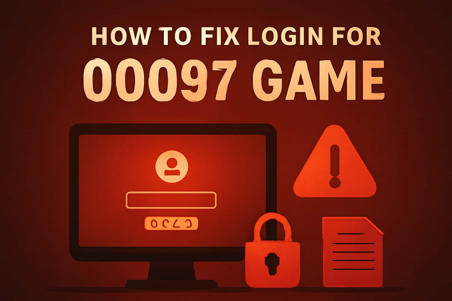 An illustrative image about fixing login issues for the 00097 Game.