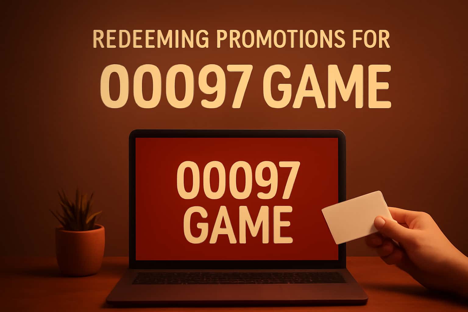 An informative scene illustrating the process of redeeming promotions for 00097 Game.