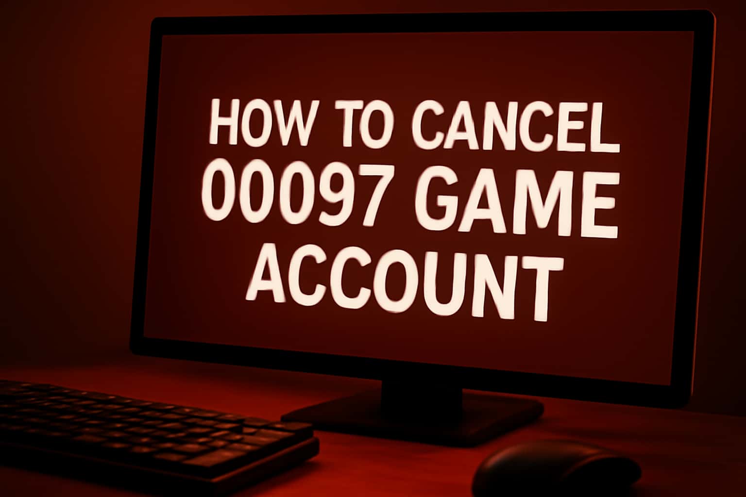 A guiding image on how to cancel the 00097 Game account with the text '00097 Game' in focus.