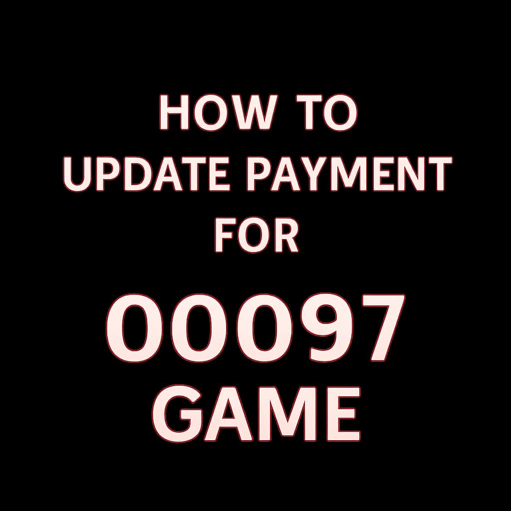 A badge design symbolizing assistance in updating payment for the 00097 Game.
