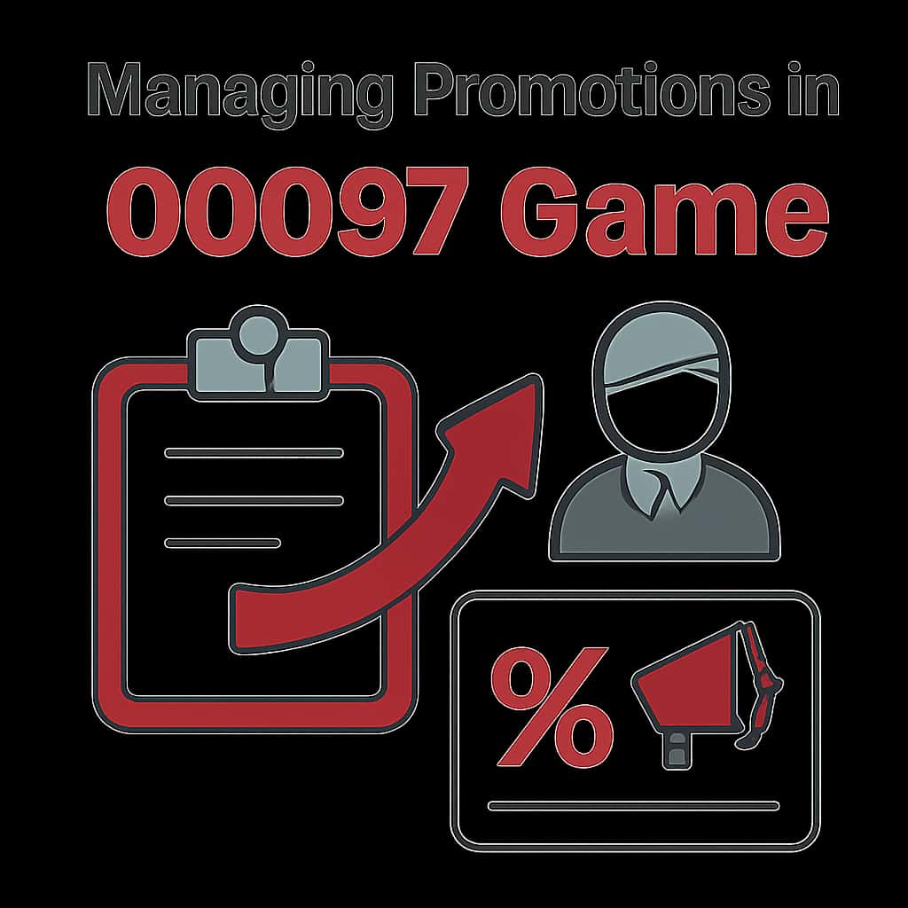 An educational diagram illustrating key strategies for managing promotions in the 00097 Game.